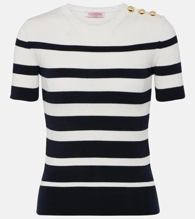 VALENTINO STRIPED COTTON TOP