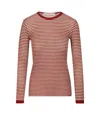 Valentino Striped Crewneck Knitted T-shirt In Multi