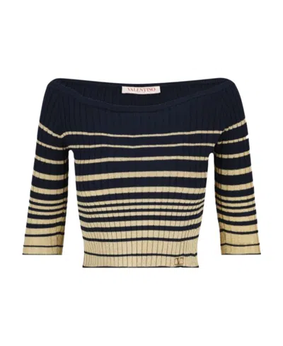 Valentino Striped Design Sweater