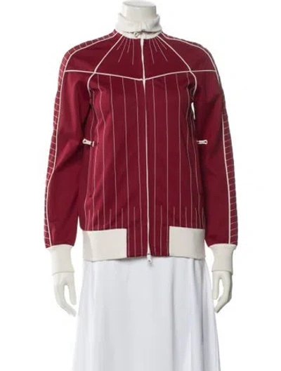 Pre-owned Valentino Striped Jacket In Red