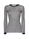 Valentino Striped Jersey In Blue