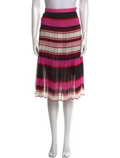 Pre-owned Valentino Striped Knee-length Skirt In Pink