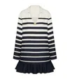 Valentino Garavani Collared Wool-silk Crepe Mini Dress In Multi