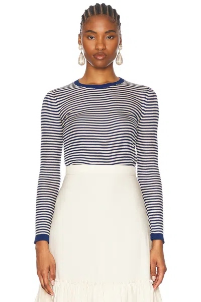 VALENTINO STRIPED LONG SLEEVE TOP