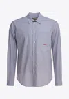Valentino Garavani Striped Shirt Shirt And Blouse Light Blue In Blue