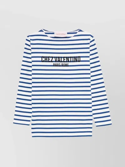 VALENTINO STRIPED LONG SLEEVES T-SHIRT