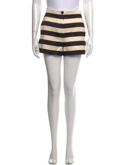 Pre-owned Valentino Striped Mini Shorts In Pink