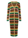 Valentino Striped-pattern Button Cardigan In Multi