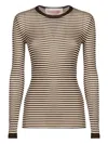Valentino Striped-pattern Long-sleeve T-shirt In Multi