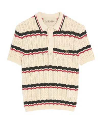 Valentino Polo Shirt Vlogo Signature In Multi