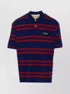 Valentino Striped Polo Shirt Regular Collar In Multi