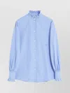 Valentino Hemd Aus Classic Stripe Popeline Frau Iris Liliac 48