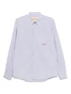 Valentino Garavani Striped Shirt Shirt And Blouse Light Blue In Blue