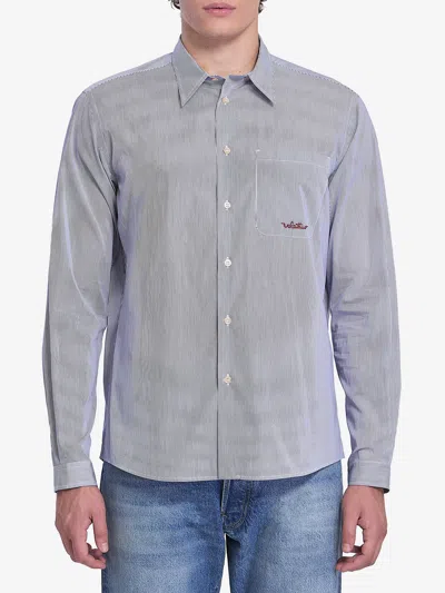 Valentino Striped Shirt In Gray