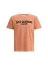 Valentino Striped T-shirt In Brown