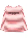 Valentino Gestreiftes T-shirt In Rot