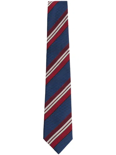 Valentino Garavani Valentie Striped Silk Tie In Multicolour