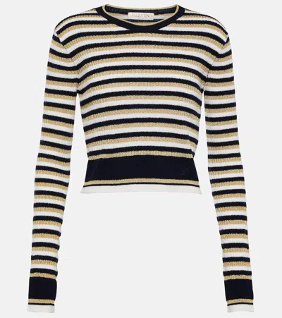 Valentino Wool And Lurex Jumper In Multicolor