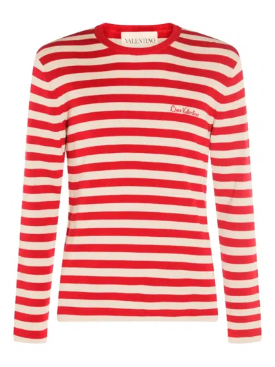 VALENTINO STRIPED WOOL T-SHIRT