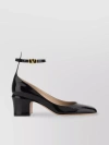 VALENTINO GARAVANI STRUCTURED BLOCK HEEL PUMPS