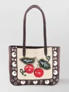 Valentino Structured Embroidered Tote Bag With Dual Handles