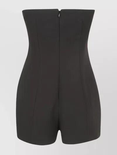 Valentino Structured Jumpsuit Panel Detailing In Black