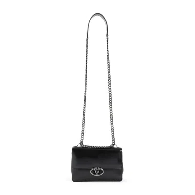 Valentino Garavani Valentino Structured Leather Shoulder Bag In Black