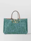 Valentino Structured Raffia Tote Bag With Adjustable Strap