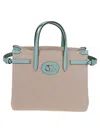 Valentino Structured Small Tote With Vlogo Signature In Neutrals