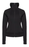Valentino Structured Technical Jersey Sweatshirt In Black