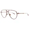 Valentino Stud - Ii Demo Pilot Unisex Eyeglasses Vlx-133 C 59 In Brown