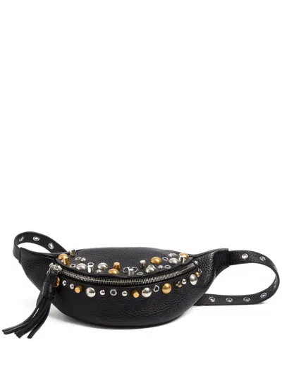 Valentino Garavani Stud-embellished Belt Bag In Black