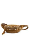 Valentino Stud-embellished Belt Bag In Brown