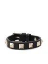 Valentino Stud-embellished Bracelet In Black
