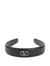 Valentino Garavani Leather Cap With Structured Silhouette In Black