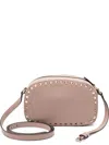 Valentino Stud-embellishment Leather Crossbody Bag In Pink
