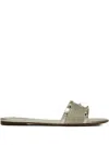 Valentino Stud Flat Sandals In Yellow