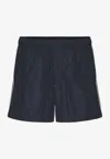 Valentino Garavani Nylon Bermuda Shorts In Navy
