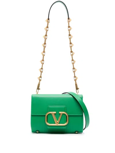 Valentino Garavani Stud Sign Crossbody Bag In Green