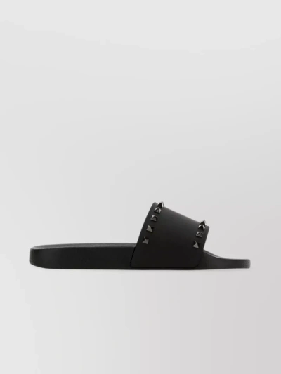 VALENTINO GARAVANI STUDDED BAND SLIPPERS WITH FLAT SOLE