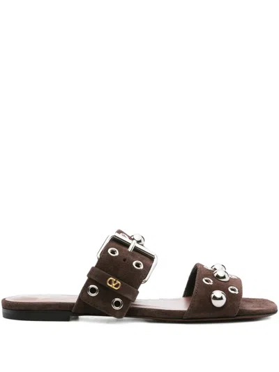 Valentino Garavani Studded Buckle Flats