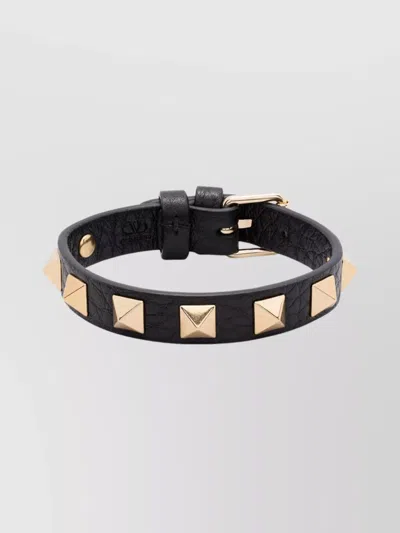 VALENTINO GARAVANI STUDDED CALFSKIN BRACELET ADJUSTABLE LENGTH