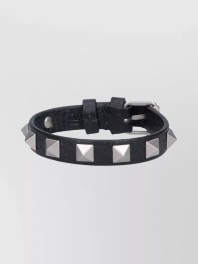 VALENTINO GARAVANI STUDDED CALFSKIN STRAP BRACELET