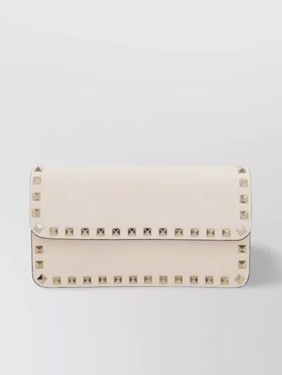 Valentino Garavani Studded Chain Pouch Front Pocket Detail