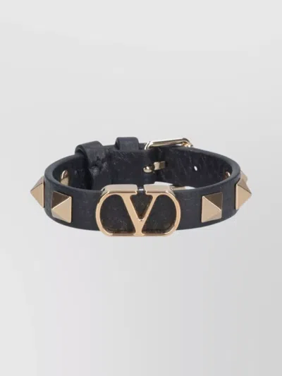 Valentino Garavani Studded Design Statement Bracelets In Blue