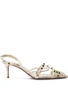 Valentino Studded-embellishment Sling-back Pumps In White