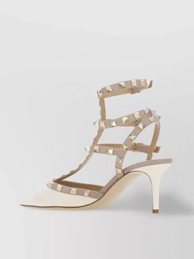 VALENTINO GARAVANI STUDDED GEOMETRIC TOE PUMPS