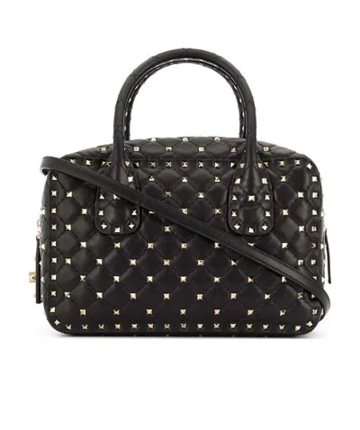 Valentino Garavani Studded Handbag In Black