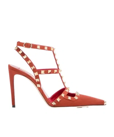Valentino Garavani Studded High Heels In Brown
