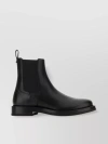 Valentino Studded Leather Ankle Boots With Elastic Panels In Black